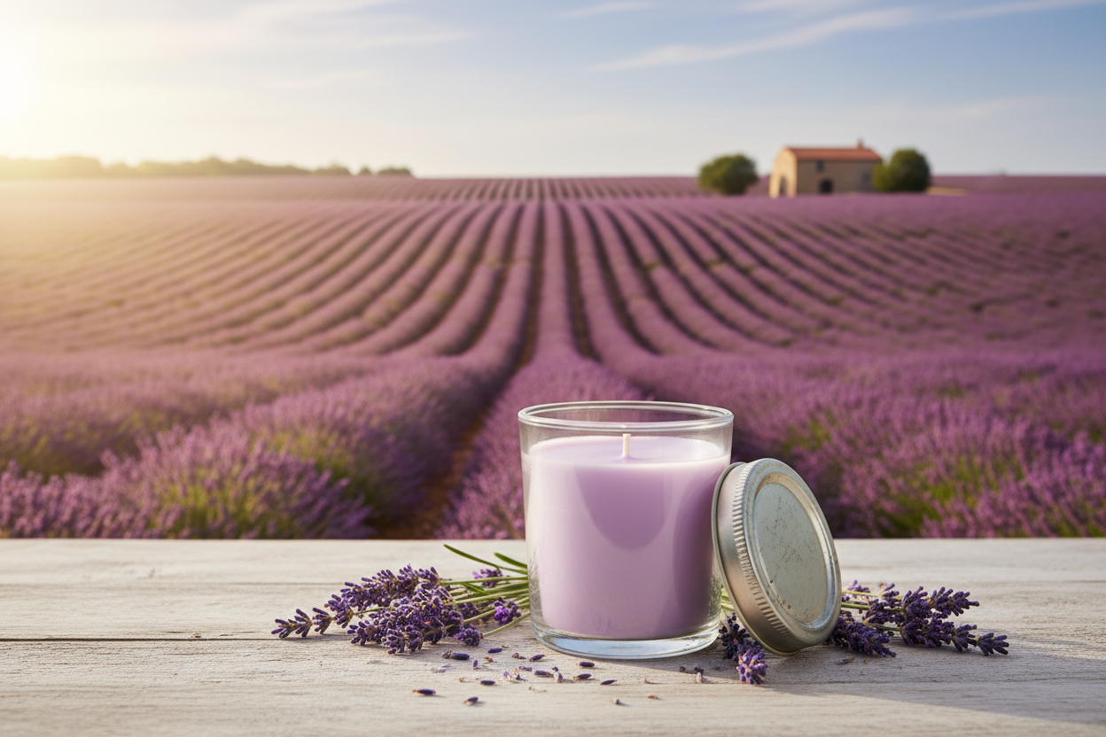 Bougie Lavande Provençale - Parfum Floral Apaisant