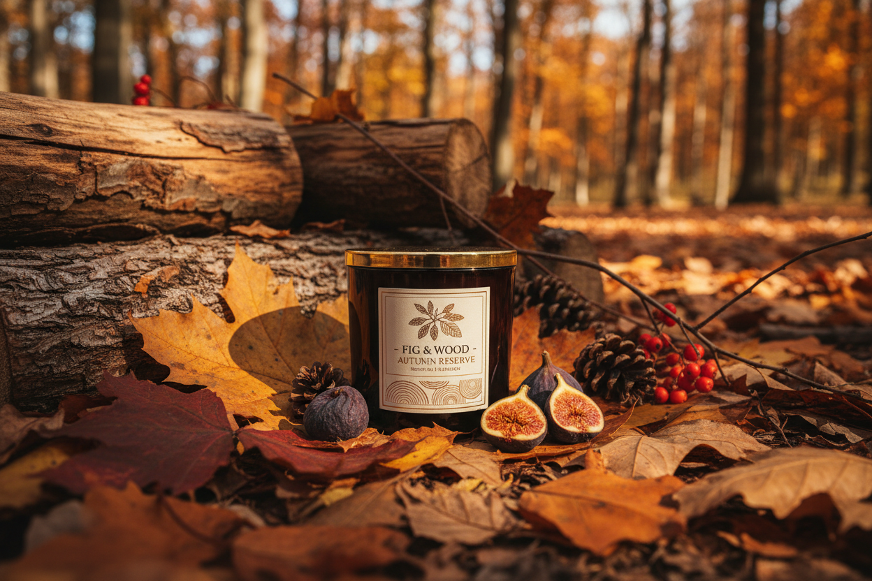 Bougie Parfumée Figue & Bois - Ambiance Naturelle et Chaleureuse