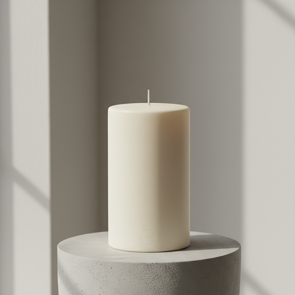 Bougie Cylindre Minimaliste - Décoration Élégant